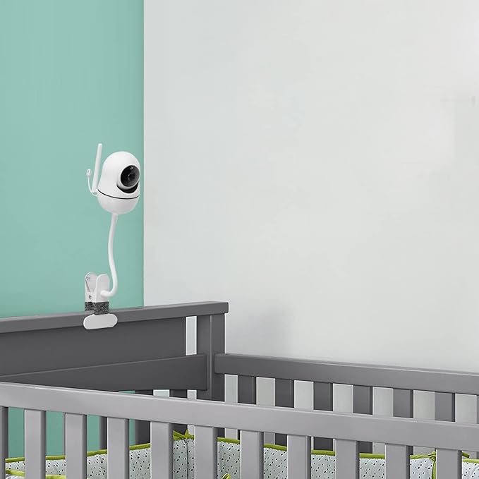 Flexible Baby Monitor Mount Compatible with HelloBaby HB65/HB6550/HB6558/HB66/HB248,ANMEATE SM935E/SM650 Monitor,Baby Camera Mount,Baby Clip Mount Without Tools or Wall Damage