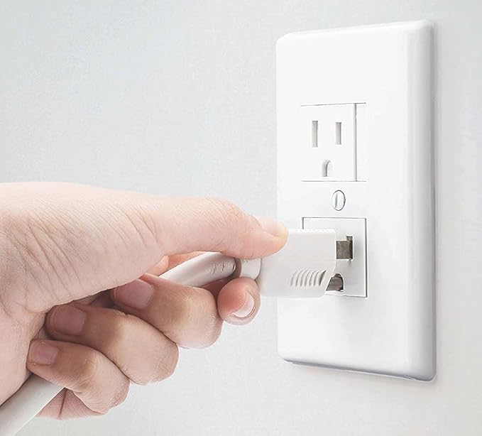 6-Pack Safety Innovations Self-Closing Outlet Covers (For Center Screw Outlets Only) - Measures 3"Wide x 4.75"High-An Alternative To Wall Socket Plugs for Child Proofing Outlets, (1-Screw), (White)