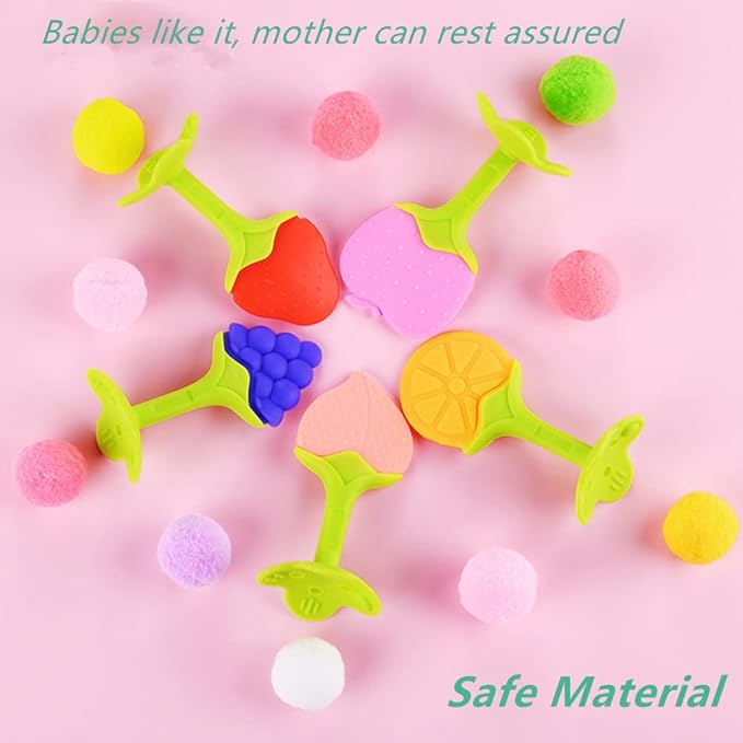 Baby Teething Toys, Freezer BPA Free Silicone Baby Teether Chew Toys, Gifts for Girls Boys- Newborn Infant Toys