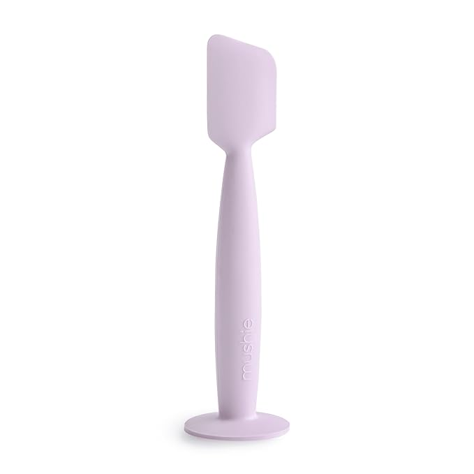 mushie Diaper Cream Applicator Soft Silicone with Suction Base (Soft Lilac)
