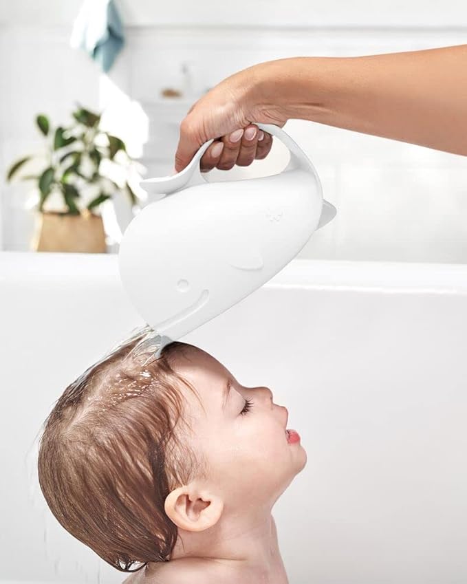 Skip Hop Baby Bath Rinse Cup MOBY Tear-free Waterfall Rinser White Age 0+