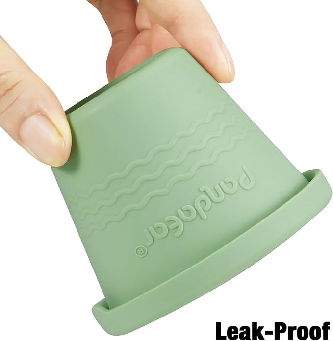 PandaEar 12 Pack Silicone Baby Food Storage Containers, 4 oz Reusable Small Snack Containers Freezer Storage with Airtight Lids Leak Proof for Infants Kids Babies, Microwave Safe