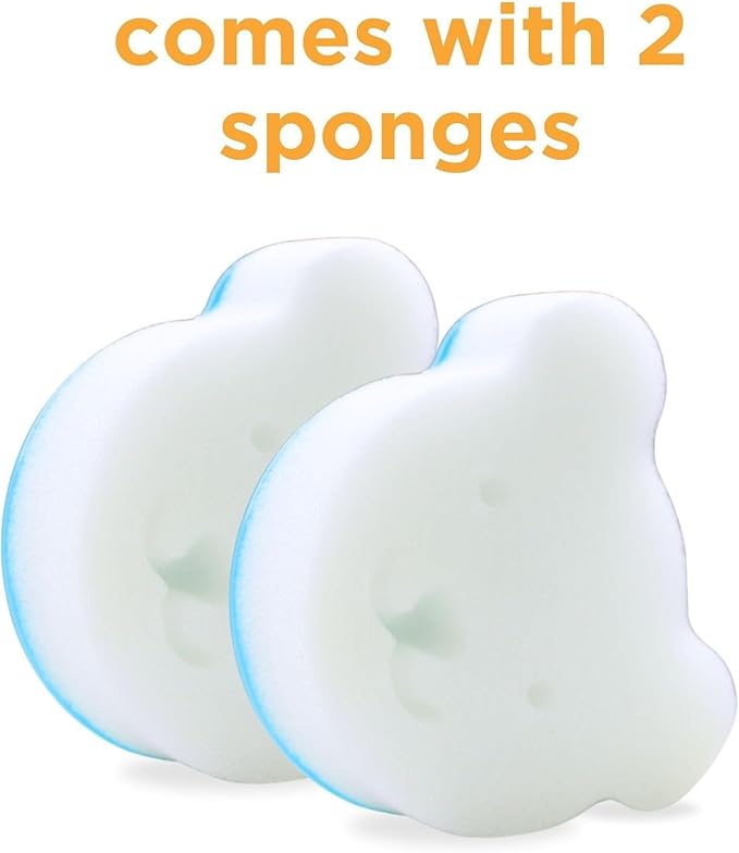 oogiebear Cradle Cap Sponge Replacement Set - Gentle & Effective Baby Scalp Care, Soft Sponge Refills for Cradle Cap Brush, 0+ Months, 2-Pack