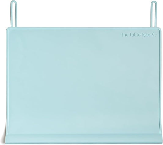 The Table Tyke Table Tyke Placemat XL Silicone Baby Placemat with Teething Edge Bumper - Waterproof Toddler Table Mat for Eating, BPA Free, Dishwasher Safe (Sky Blue)