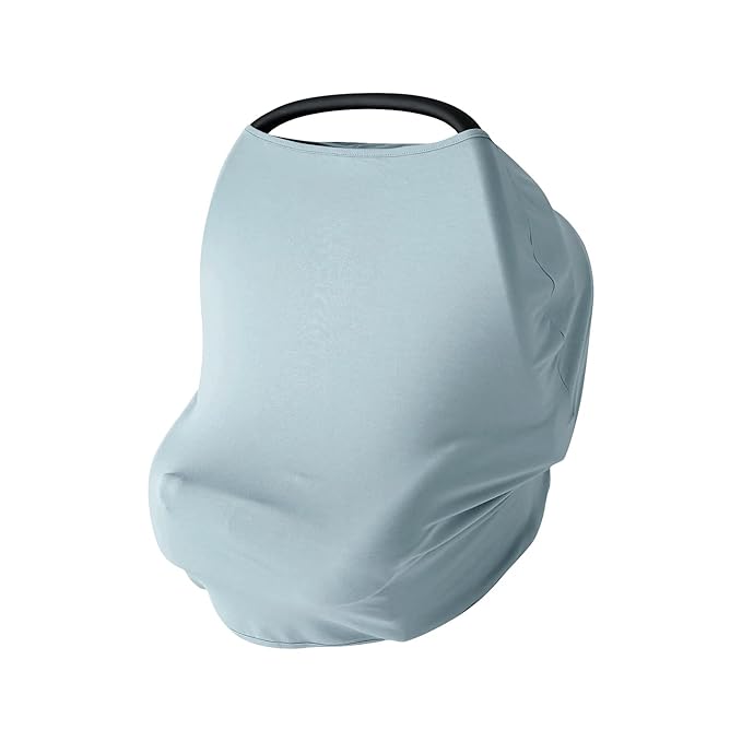 PurComfy Baby Car Seat Cover, Supersoft Bamboo Viscose Carseat Cover for Infant Boys & Girls, Breathable Multi-Use Breastfeeding Covers, Canopy for Carrier, Stroller, Shopping Cart & High Chair