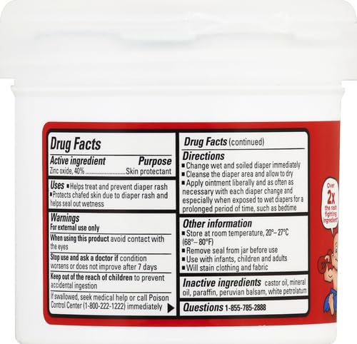 Boudreaux's Butt Paste Maximum Strength Diaper Rash Cream, Ointment for Baby, 14 oz Flip-Top Jar (Pack of 2)