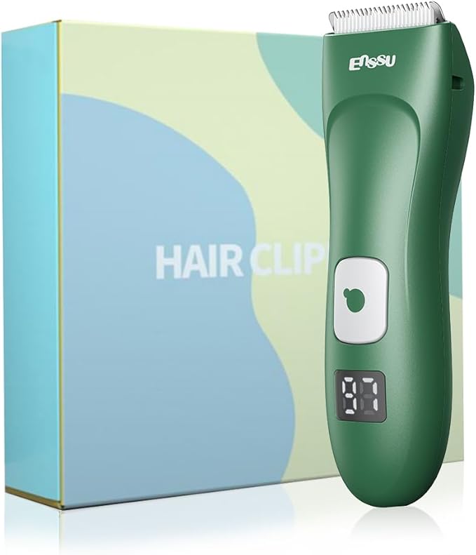 Baby Hair Clippers for Beginners - 13 Pieces Professional Baby Hair Cutting Kit, Silent Hair Clippers Autism with IPX7 Waterproof, Safe Ceramic Blades and LCD Display for Babies & Children & Adults