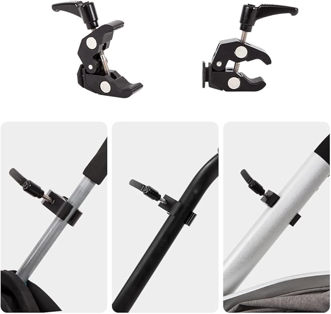 HOUSBAY Universal Stroller Cup Holder with Phone Holder, 3-in-1 Cup Holder - Large Caliber, Milk Bottle & Drink Holder