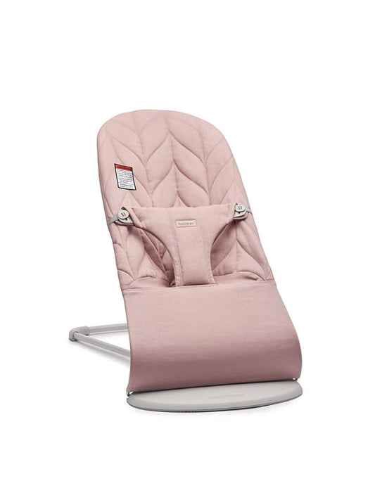 BabyBjörn Bouncer Bliss, Dusty Pink, Woven, Petal Quilt | 2-in-1 Adjustable Baby Bouncer Seat and Toddler Chair, Newborn to Toddler (8-29 lbs), 4 Positions, Lightweight & Portable