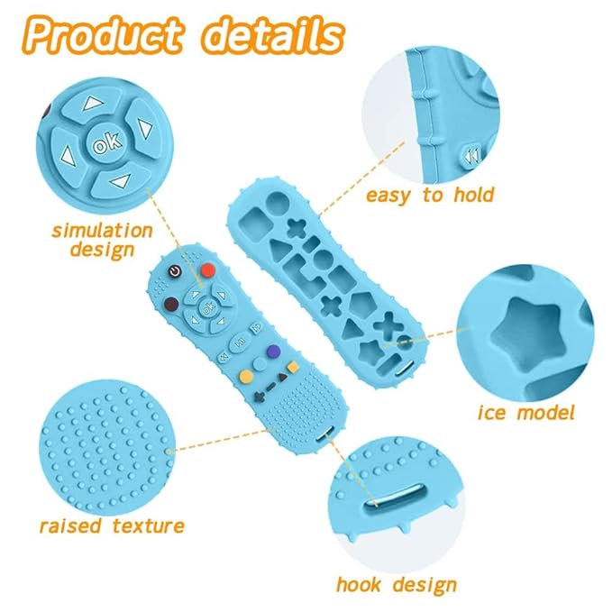 Baby Teething Toys, Freezer BPA Free Silicone Baby Teether Chew Toys, Gifts for Girls Boys- Newborn Infant Toys