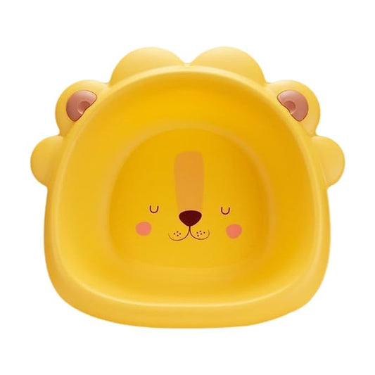 Yajuyi Wash Basin Baby Bath Tub Laundry Tub Comfortable Cartoon Foot Basin Washing up Basin for Traveling Household Children Baby, Yellow
