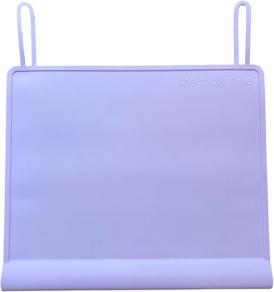 The Table Tyke Silicone Placemats for Toddlers with Patented Edge Bumper | Kids Placemats Non Slip Travel Ready | Baby Placemat BPA Free for Restaurant Dining Table | Lilac