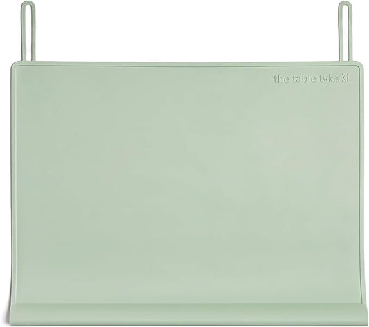 The Table Tyke Table Tyke Placemat XL Silicone Baby Placemat with Teething Edge Bumper - Waterproof Toddler Table Mat for Eating, BPA Free, Dishwasher Safe (Sage Green)