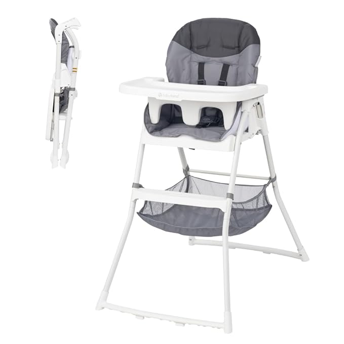 Baby Trend Flat Fold High Chair, Stellar Grey