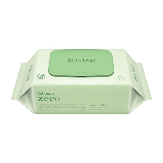 BEBESUP- Korea’s #1 Zero Harsh Chemicals Baby Wipes- Water Based Hypoallergenic Unscented Extra-Thick Organic baby wipes for sensitive skin Zero skin irritants Flip-Top 640 Count (80 Count 1 Pack)