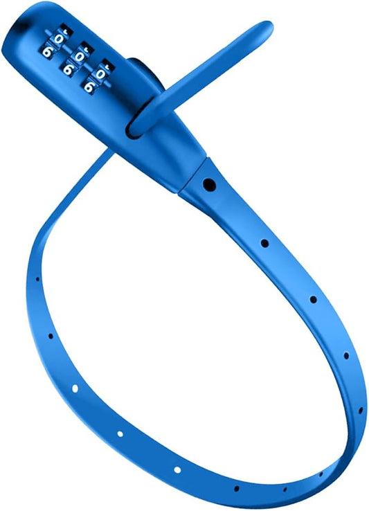 Combination Lock Cable for Cabinets Proofing Security Locks, Suitable for Cabinets, French Refrigerators, Baby Strollers, Kids' Bikes, Helmets, Gates. 1-Pack, Blue