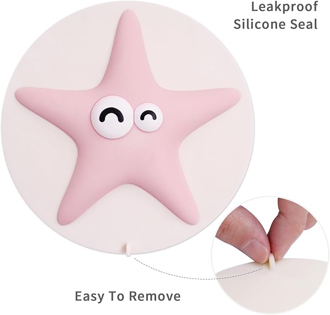 Bathtub Drain Stopper Cover - Silicone Bath Tub Stopper, Shower Drain Stopper, Drain Cover, Flat Drain Plug for Kitchen, Bathtub and Laundry, Cute Bathroom Accessories, 6 Inches, Pink