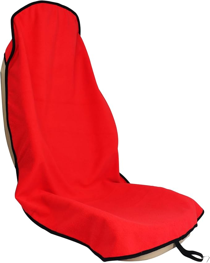 Car Seat Cover Protector Front Seats,for Gym Workout,Running,Swimming,Beach and Hiking,Waterproof Sweat Towel Bucket Seat Covers for Cars SUV Trucks (Red, 1Pcs)