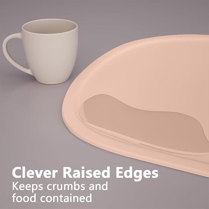 Cuddle Campus Set of 3 Silicone Placemats with Raised Edges for Kids,Toddlers,Babies, Non-Slip Dinning Table Mat, Baby Eating Mat, Food Mat Set 4