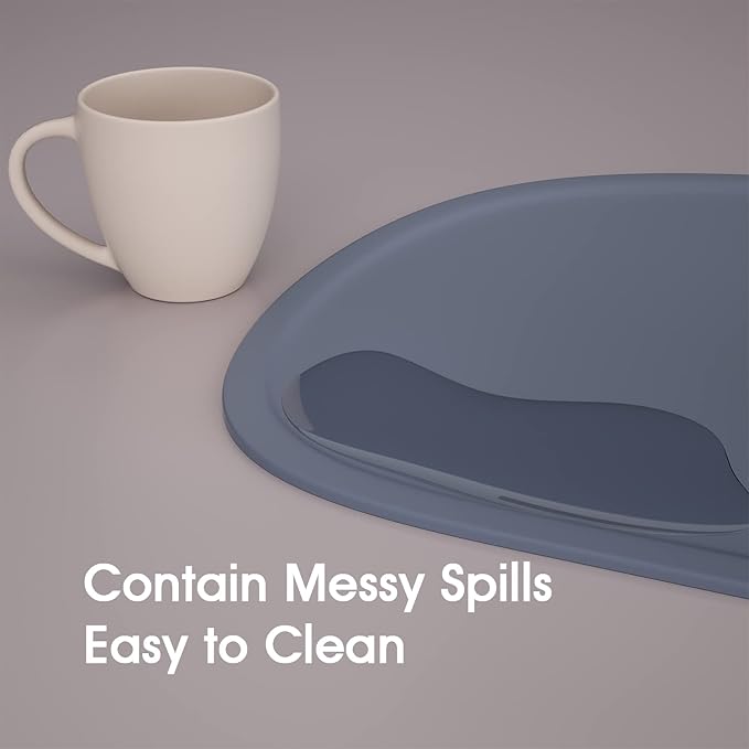 Cuddle Campus Silicone Placemat with Raised Edges for Kids,Toddlers,Babies, Non-Slip Table Setting Placemat for Dining,Come with String for Storage