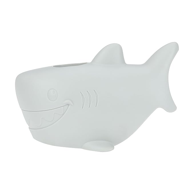 Nuby Bathtub Safety Spout Guard - Compatible with Most Standard Faucets - Bath Toys - Shark