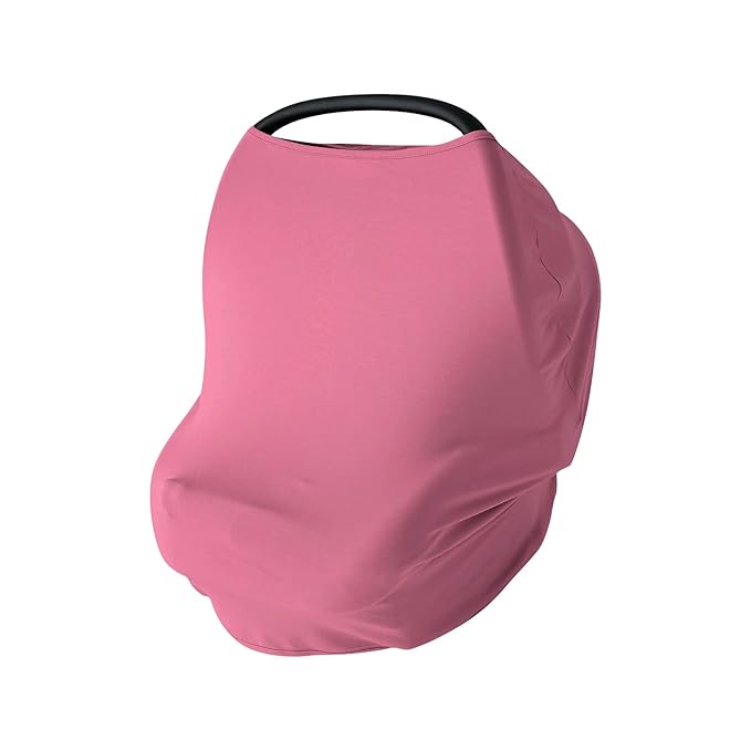 PurComfy Baby Car Seat Cover, Supersoft Bamboo Viscose Carseat Cover for Infant Boys & Girls, Breathable Multi-Use Breastfeeding Covers, Canopy for Carrier, Stroller, Shopping Cart & High Chair