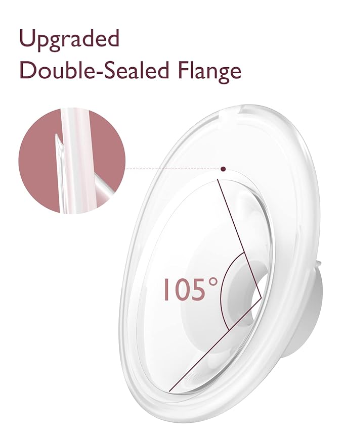Momcozy Double-Sealed Flange 24mm Compatible with Momcozy M5 Breast Pump. Original M5 Breast Pump Replacement Accessories, 1PC (24mm)