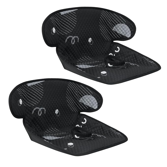INFANZIA Dry Seat, Car Seat Protector Waterproof Carseat Liner Potty Training Toddlers, Baby and Infants, Piddle Pad for Carseats Strollers (Geometric Black, 2 Packs