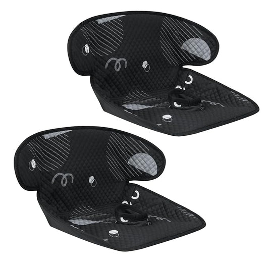 INFANZIA Dry Seat, Car Seat Protector Waterproof Carseat Liner Potty Training Toddlers, Baby and Infants, Piddle Pad for Carseats Strollers (Geometric Black, 2 Packs