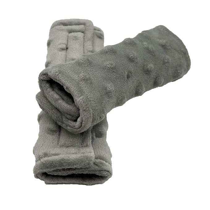 Baby Car Seat Neck Cover, Car Seat Strap Cover, Seat Belt Cushions Pads, Shoulder Strap Protectors, Reversible Pram Harness Covers in Minky, Baby Neck Pad Protector