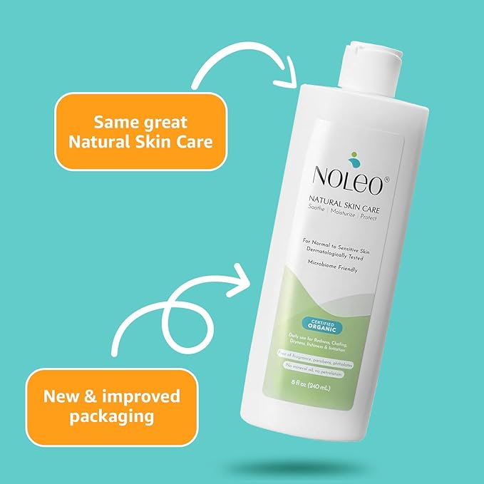 NOLEO Natural Skin Care – Deep Moisturizer for Sensitive Skin | Soothes Redness, Chafing & Irritation | Non-Toxic, EWG Verified, Organic | Face & Body Cream for Adults & Babies – 8oz