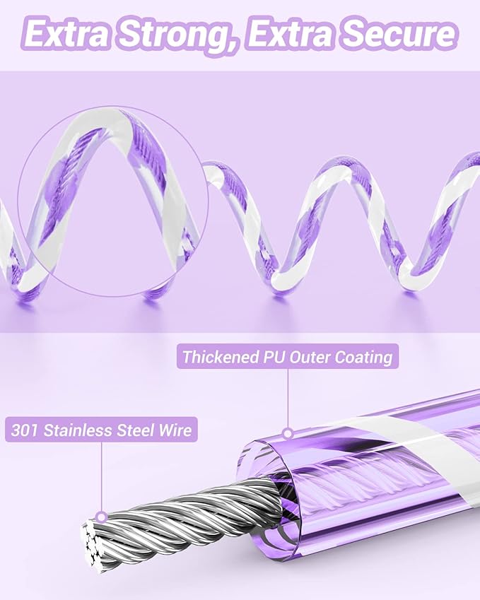 Anti Lost Wrist Link, 2 Pack Toddler Safety Leash with Key Lock, Reflective Child Walking Harness - Dual 8.2ft Length Pink & Purple Kids Leash for Outdoor, Kids Travel Essencials