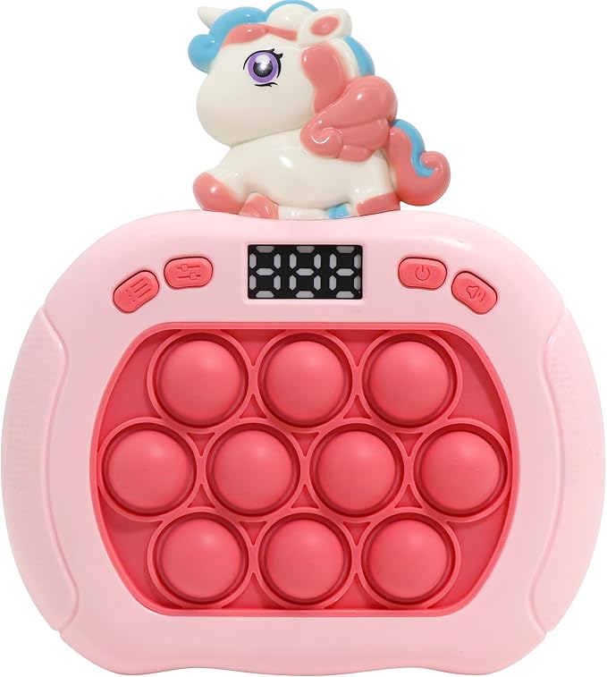 Quick Push Bubble Game,POP Toy Fast Push Game,Quick Push Pop Fidget Toys for Kids 3-12 Years Old,6 Game Mode Upgrades,Handheld Puzzle Games for Halloween and Christmas,Sensory Toys (Unicorn)