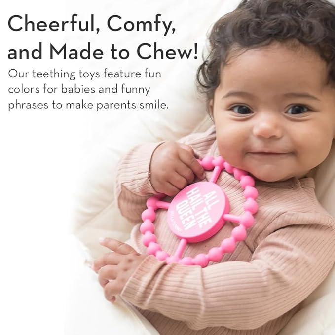 Baby Teether by Bella Tunno, Set of 2 Silicone Teethers for Babies 3-6 Months, 6-12 Months, Baby Toys, Pacifier, Teething Relief, Boys, Girls, Hello Gorgeous & Darling