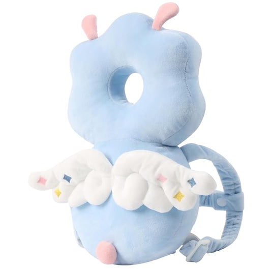 Baby Head Protector Backpack -Soft & Lightweight Pads - Prevents Bebes Backward Fall Elf