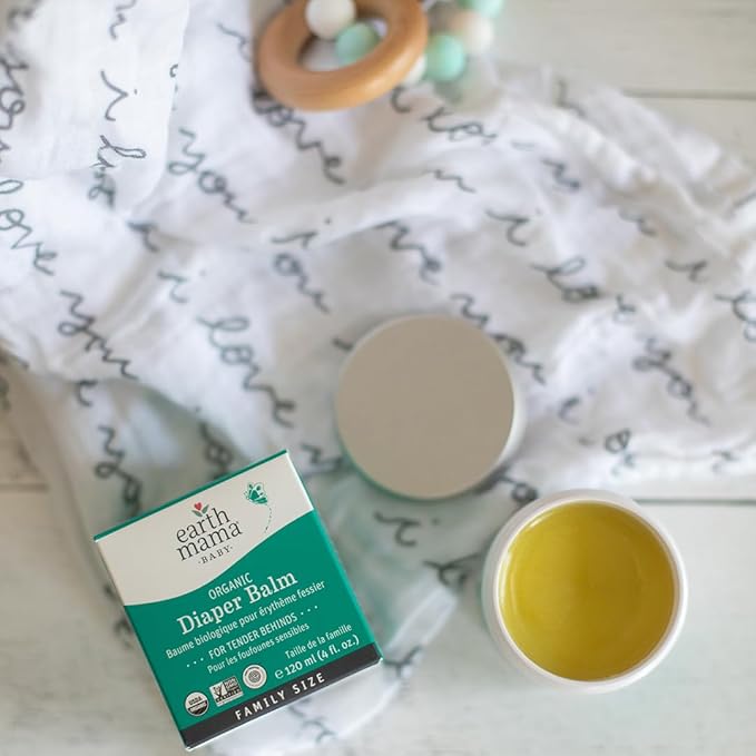 Earth Mama Organic Economy Size Diaper Balm | Diaper Cream for Baby | EWG Verified, Petroleum & Artificial Fragrance-Free with Calendula for Sensitive Skin, 4-Fluid Ounce