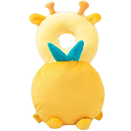 Baby Walker Head Protector Toddler Adjustable Baby Head Protection Backpack Wear Safety Pad (Yellow Elk)