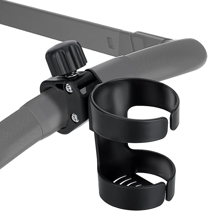 Stroller Cup Holder Compatible with Thule,360° Rotatable Stroller Accessories with Large Caliber,Black