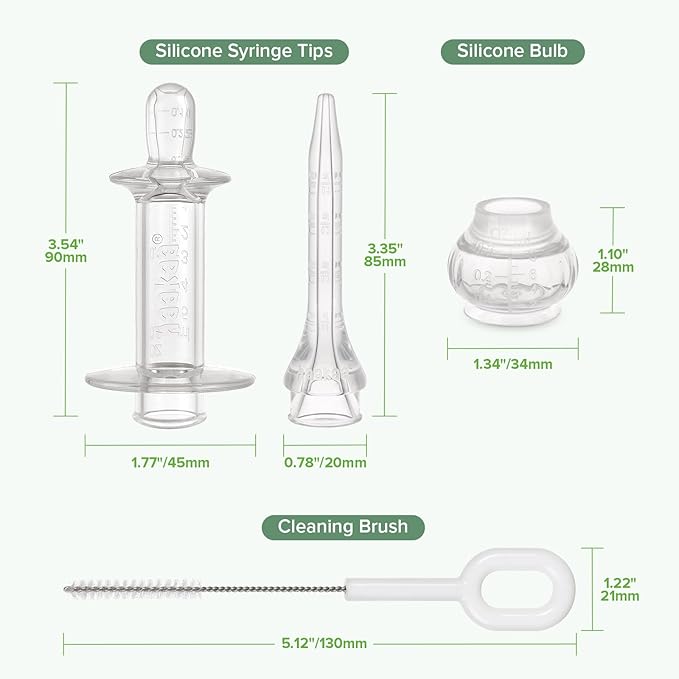 haakaa Baby Medicine Dispenser Set,Baby Essentials,Baby Medicine Syringe,Unique Silicone Ball Design,Medical-Grade Silicone,0 Months+