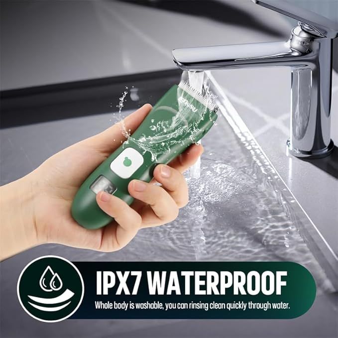 Baby Hair Clippers, Cordless Hair Clipper for Kids with LED Display, Baby Hair Cutting Kit with Skin-Safe Blade, Waterproof Hair Trimmer for Children/Toddler, Rechargeable& an Hour Quick Charger