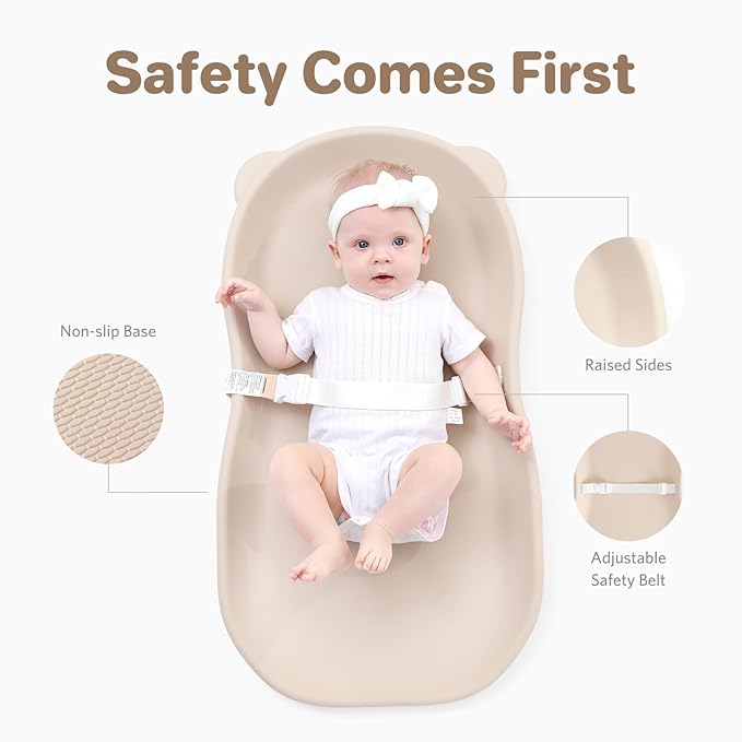 Waterproof Baby Diaper Changing Pad EVA Foam Wipeable Teddy Bear, Non-Slip Base Changer Pads Portable with Adjustable Safety Belt, Easy to Clean Change Mat Fits All Changing Station Table Dresser Bed