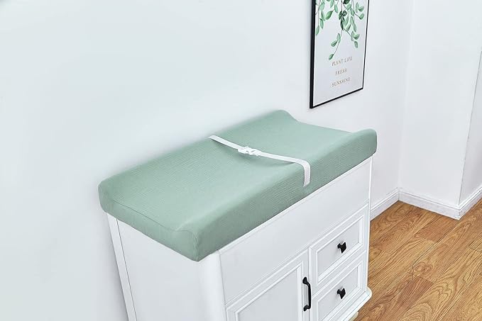 Muslin Changing Pad Cover,Ultra Soft Breathable Diaper Changing Table Cover for Baby Boys Girls,Neutral Fitted Changing Pad Sheets