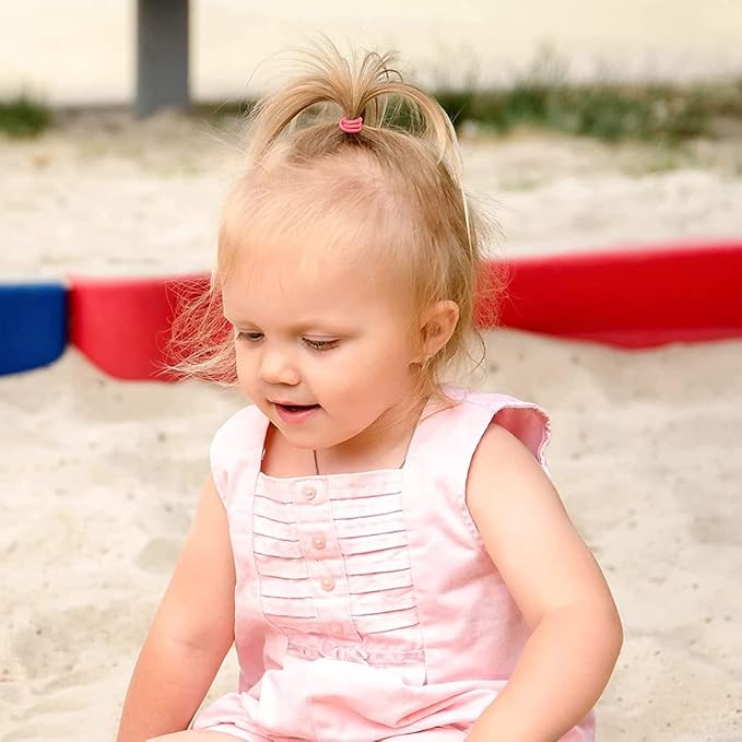 400PCS Multicolor Hair Ties, No Crease Elastic Ponytail Holders, 2CM Finger Hair Accessories for Girls