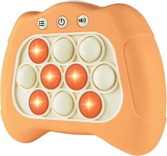 Pop The Target! Handheld Speed Push Game Machine: A Fun Multiplayer Game for Family. Sensory Fidget Toy Christmas Toys Gifts for 6 7 8 9 10 11 12 Years Old Kids Road Trip Car Games Orange