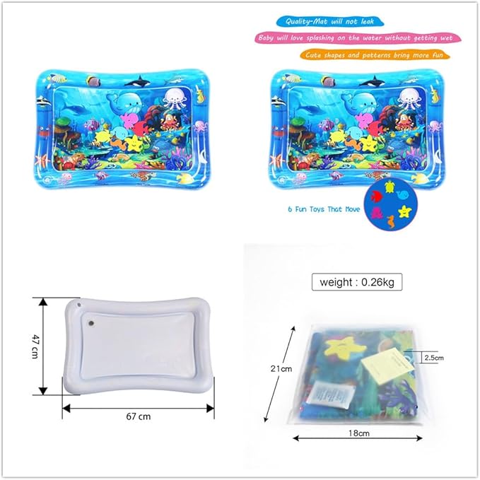 Ultimate Sensory Cat Water Play Mat & Dog Waterbed: Thickened, Inflatable Water Mat with Fish - Ideal Cat Activity Mat & Sensory Bed for Relaxation and Fun! Enjoy a Cool Bed Experience for Your Pets
