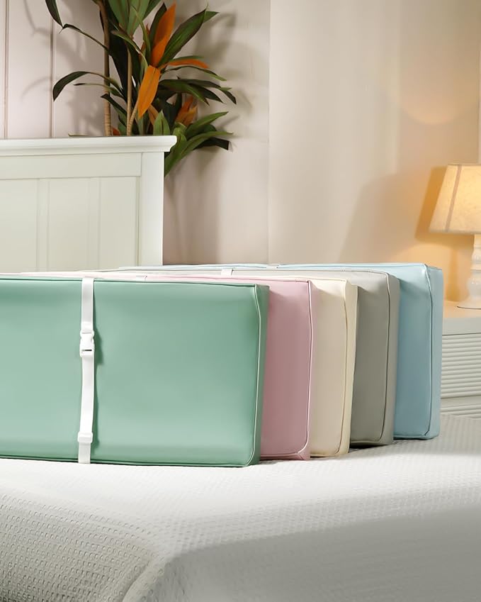 Vegan Leather Waterproof Baby Changing Pad - Wipeable, Extra Thick & Portable & Non-Slip Diaper Mat for Dresser, Crib, Travel | Soft & Safe (White)