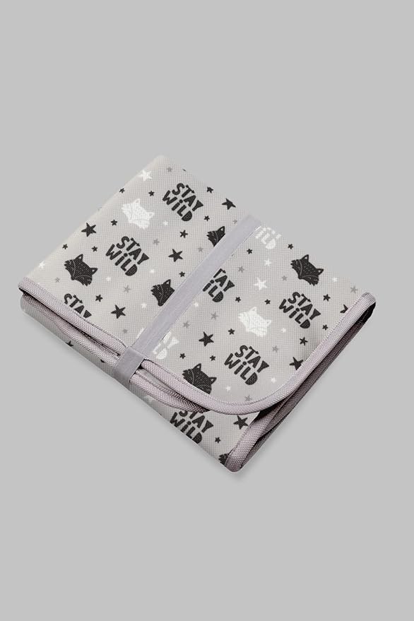 HAMUR HOME Portable Baby Changing Pad – Waterproof, Foldable & Lightweight Travel Mat – Soft & Machine Washable Diaper Changer – Compact & Durable (Fox)