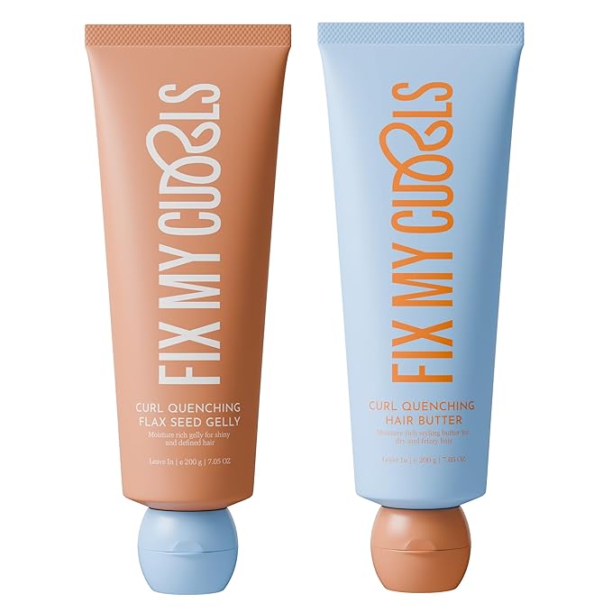 Curl Quenching Moisture Styling Duo | For Curly, Wavy, Dry, Frizzy Hair| Curl Activator with Chia & Aloe Vera | Silicone Free| 7.05oz each