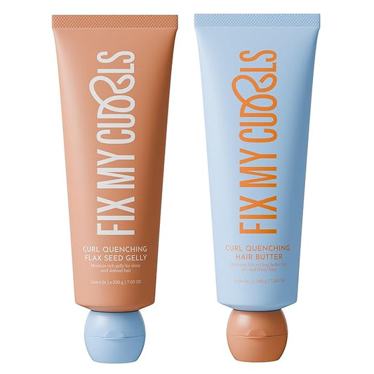 Curl Quenching Moisture Styling Duo | For Curly, Wavy, Dry, Frizzy Hair| Curl Activator with Chia & Aloe Vera | Silicone Free| 7.05oz each