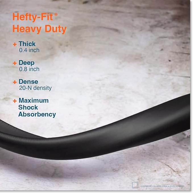 Roving Cove HeftyFit Edge Protector for Baby Proofing (9ft Large Edge Only), Heavy-Duty Soft Rubber Foam Furniture Edge Bumper Guards, Desk Edge Cushion, Wall Corner Covers, 3M Adhesive, Onyx Black